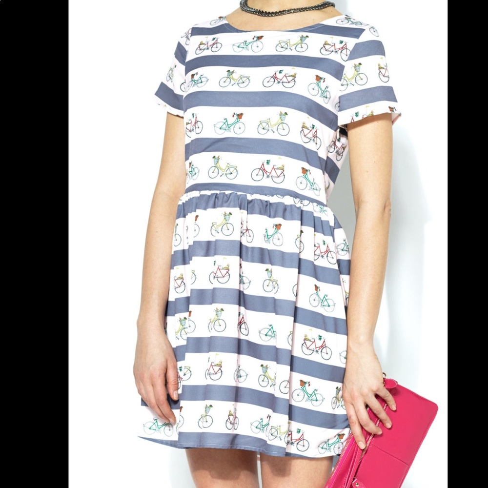 Bicycle Print Dress (05)